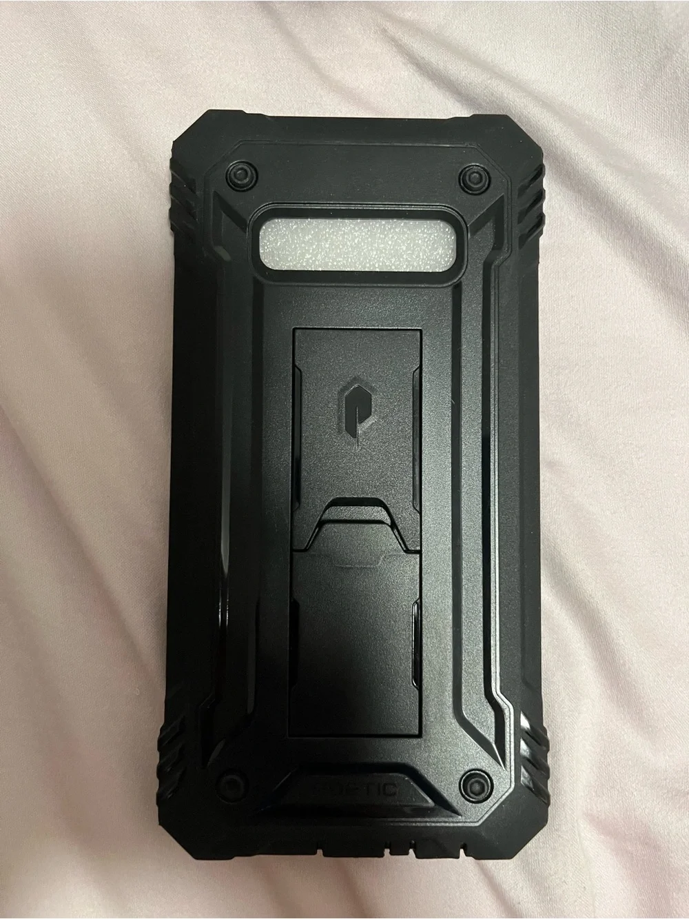 Samsung Galaxy S10 plus Rugged Black Protective Phone Case with Kickstand
